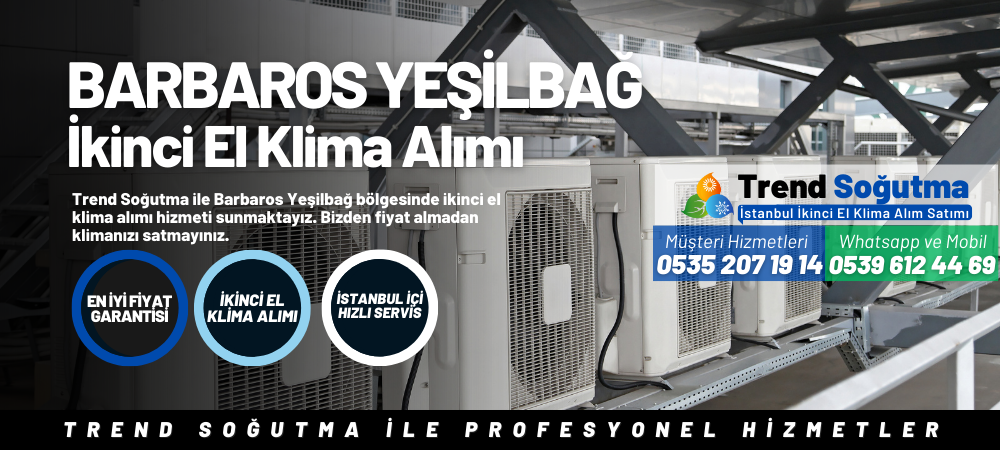 Barbaros / Yeşilbağ İkinci El Klima Alımı