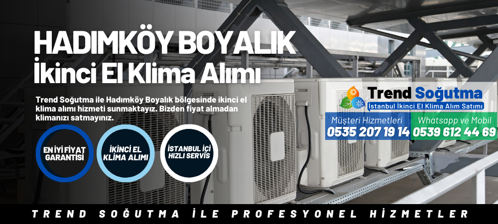 Hadımköy (Boyalık) İkinci El Klima Alımı